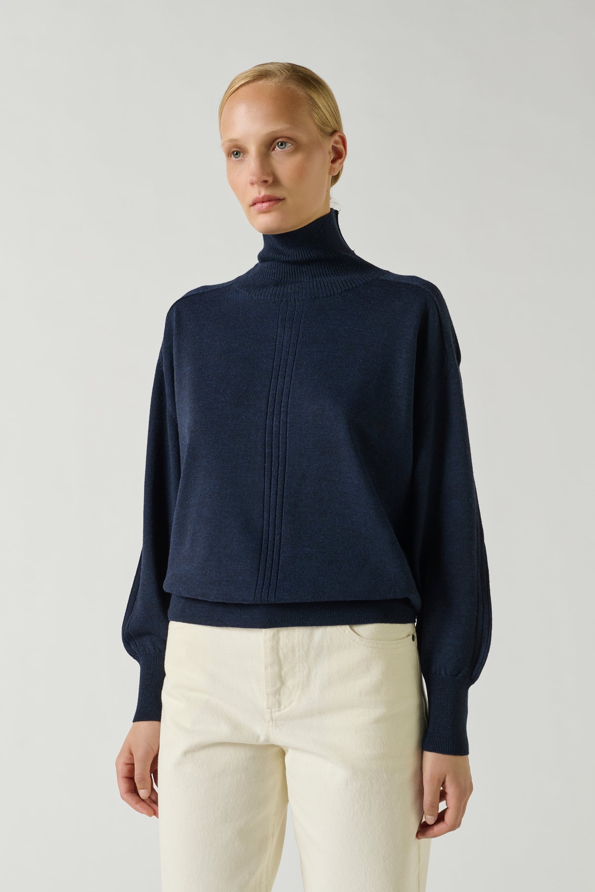 Pull Nord - Navy - Laine - Femme vue 2