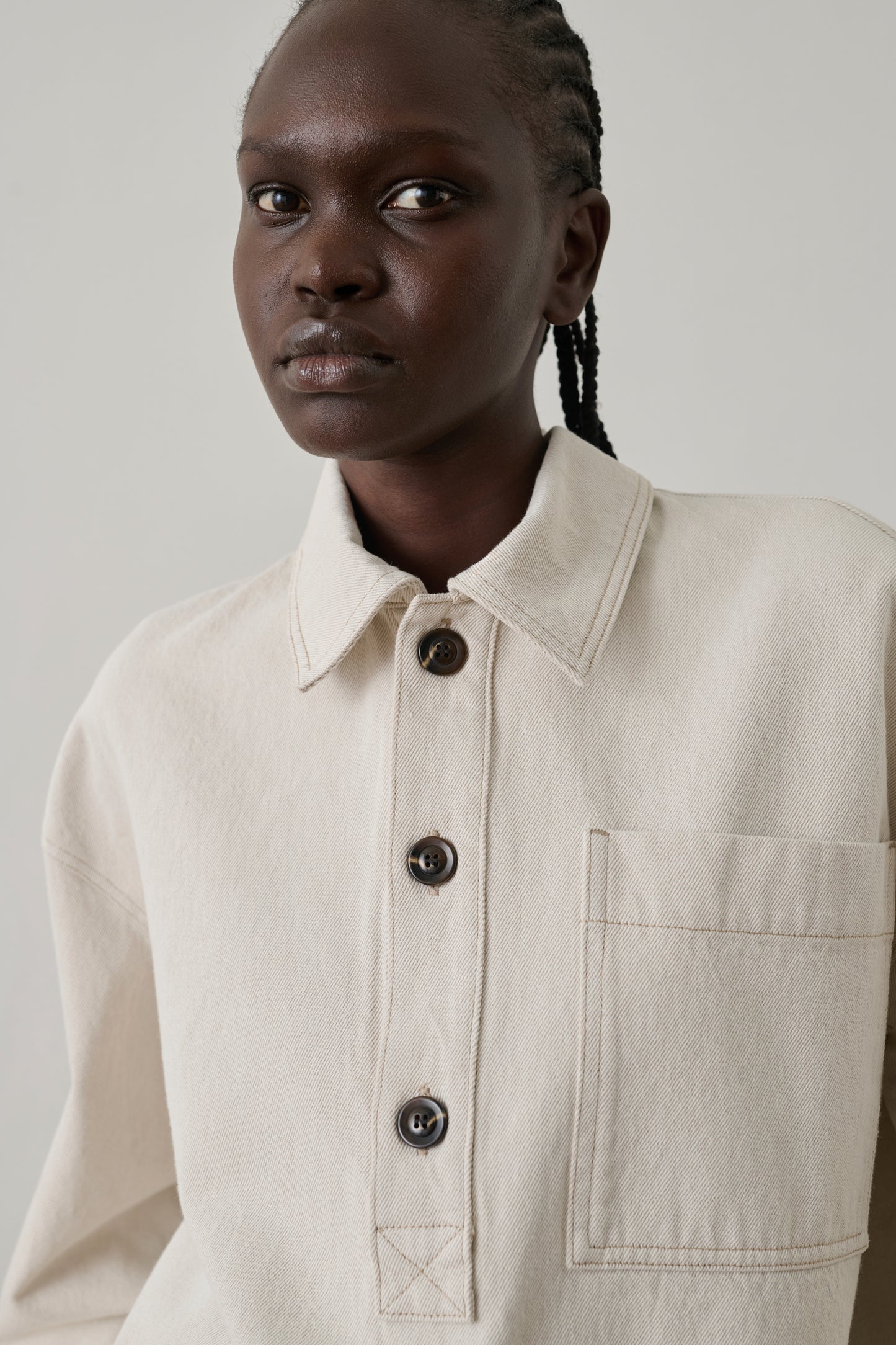 Chemise Austin - Blanc Grès - Coton - Femme