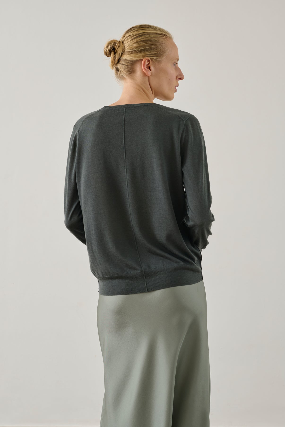 Pull Derek - Gris/Bleu - Laine mérinos - Femme vue 3