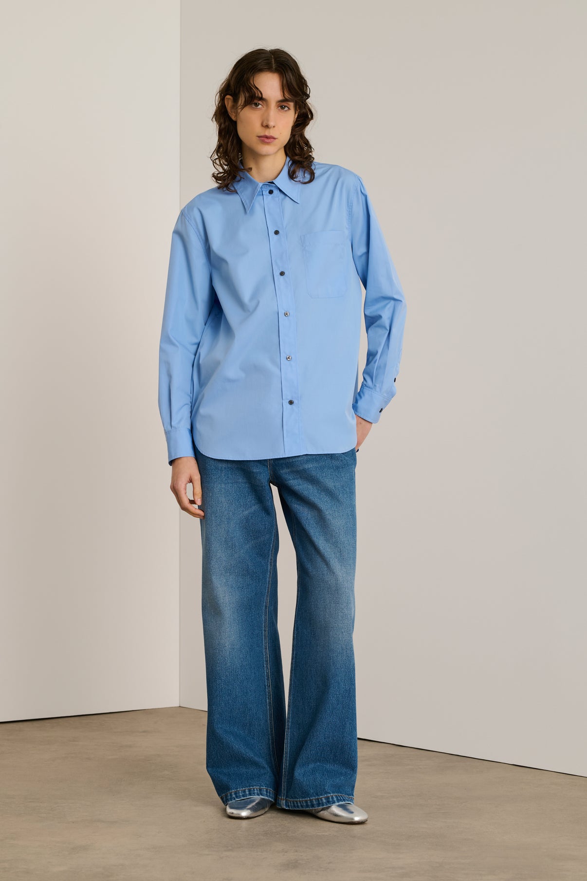 Chemise Saphir - Bleu - Coton - Femme vue 1