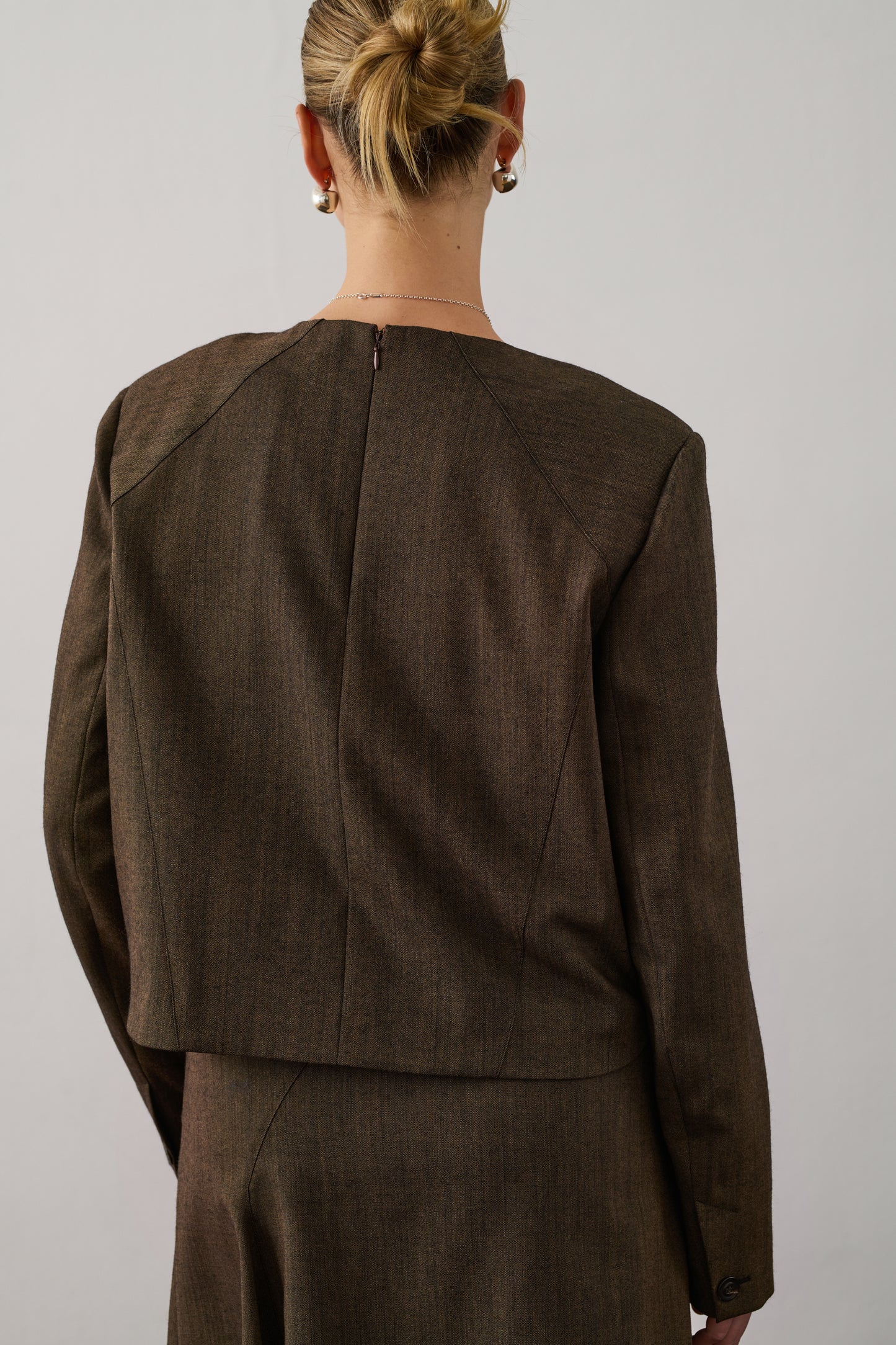 Blouse Giovana - Marron Chiné - Laine - Femme