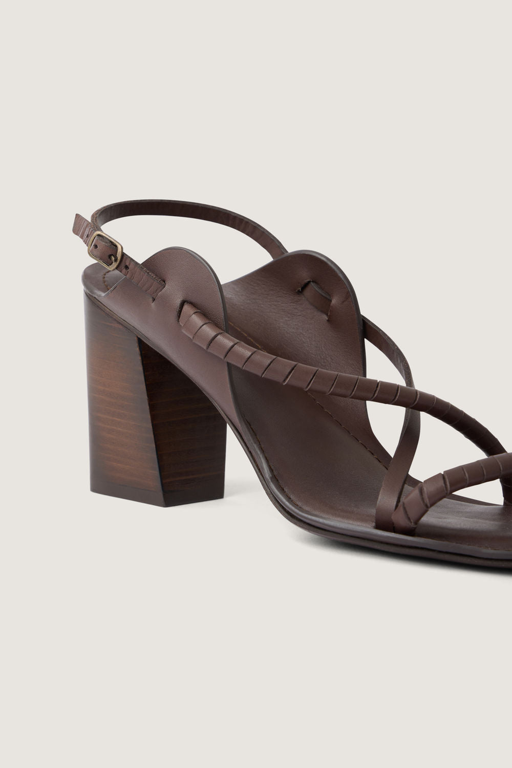 Sandales Alma - Marron Foncé - Cuir - Femme vue 4