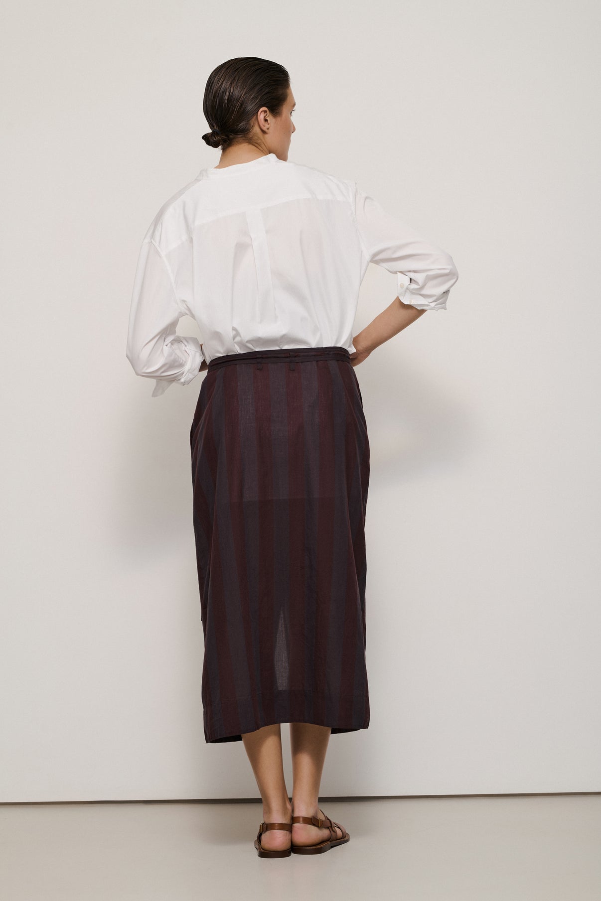 LA BURGUNDY GONNA SKIRT vue 2