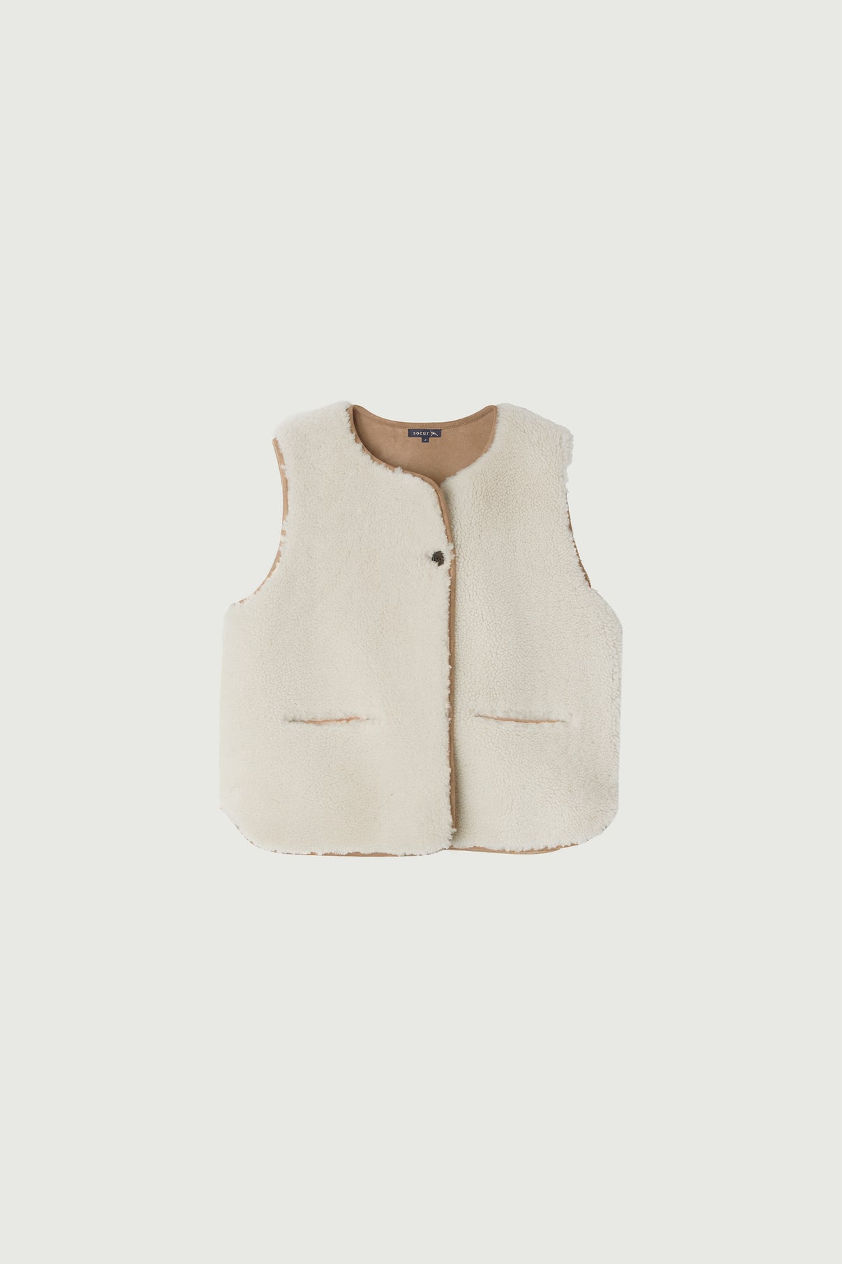 Veste Boulogne - Beige/Crème - Cuir - Femme vue 7